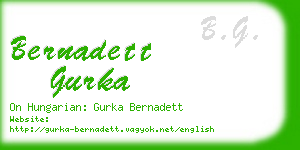 bernadett gurka business card